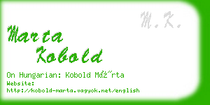 marta kobold business card